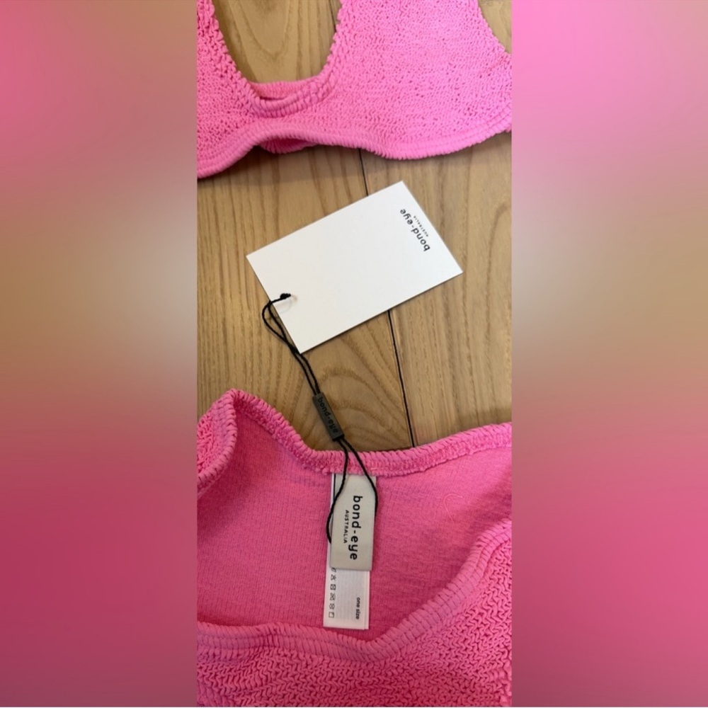 Bond-eye Swim Bikini Set Scout Bikini Top and Scene Bikini Bottom NWT Ribbed OS - Picture 10 of 13